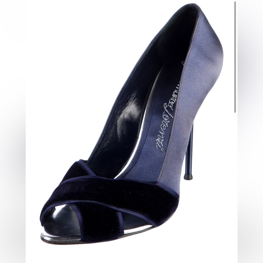 Gianmarco Lorenzi Satin Colorblock Pumps